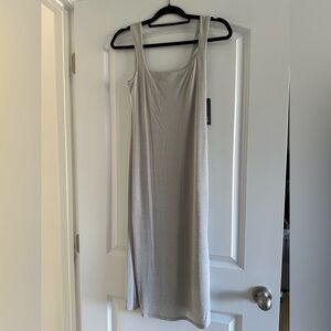 A New Day Shimmering Silver midi Dress